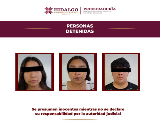 Personas detenidas PGJEH